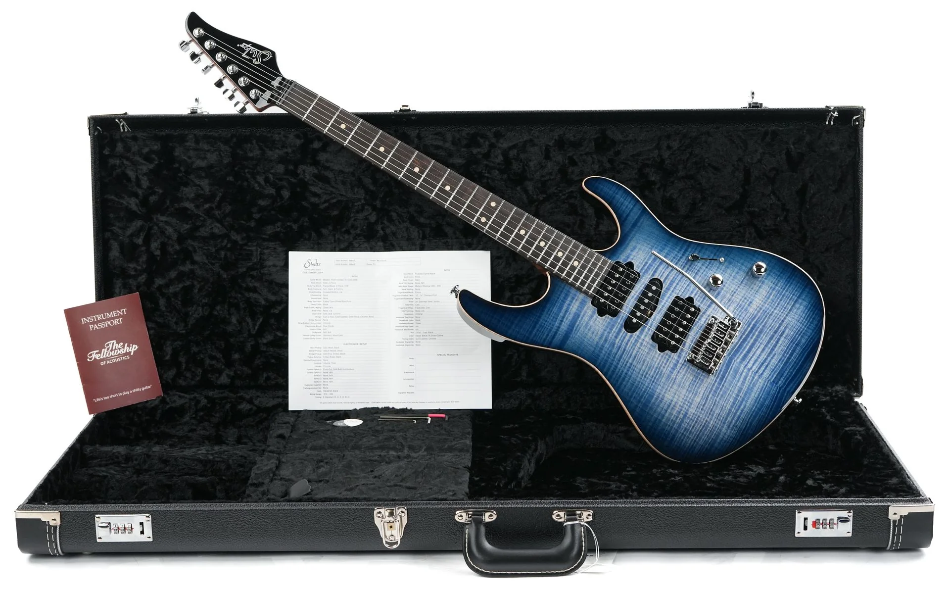 Suhr Modern Custom Faded Trans Whale Blue Burst - Image 3